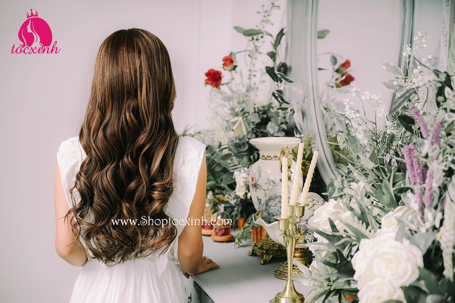 Tóc Giả Nguyên Đầu Móc Line - Tóc Thiết Kế - Ảnh 2