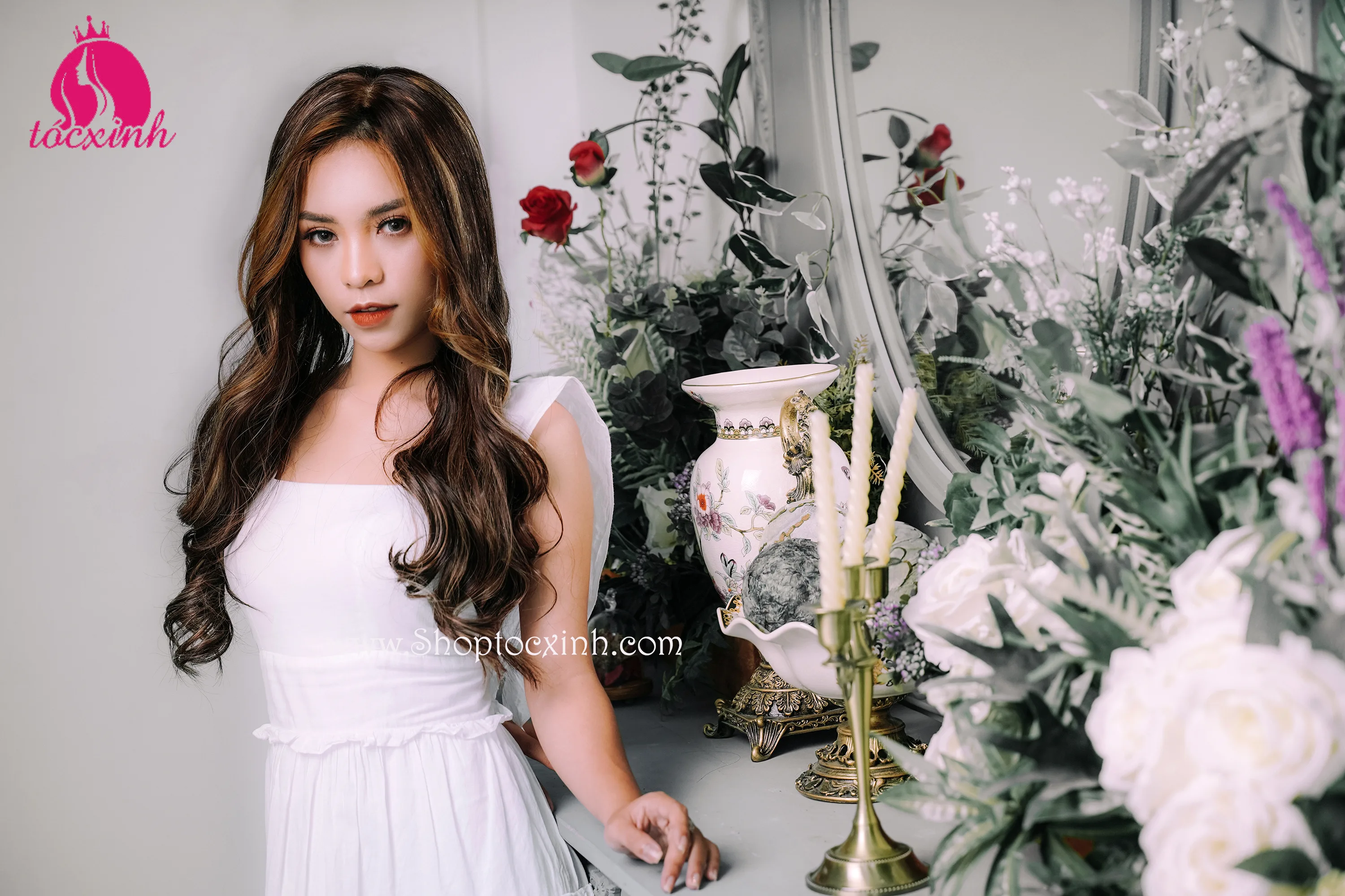 Tóc Giả Nguyên Đầu Móc Line - Tóc Thiết Kế - Ảnh 5