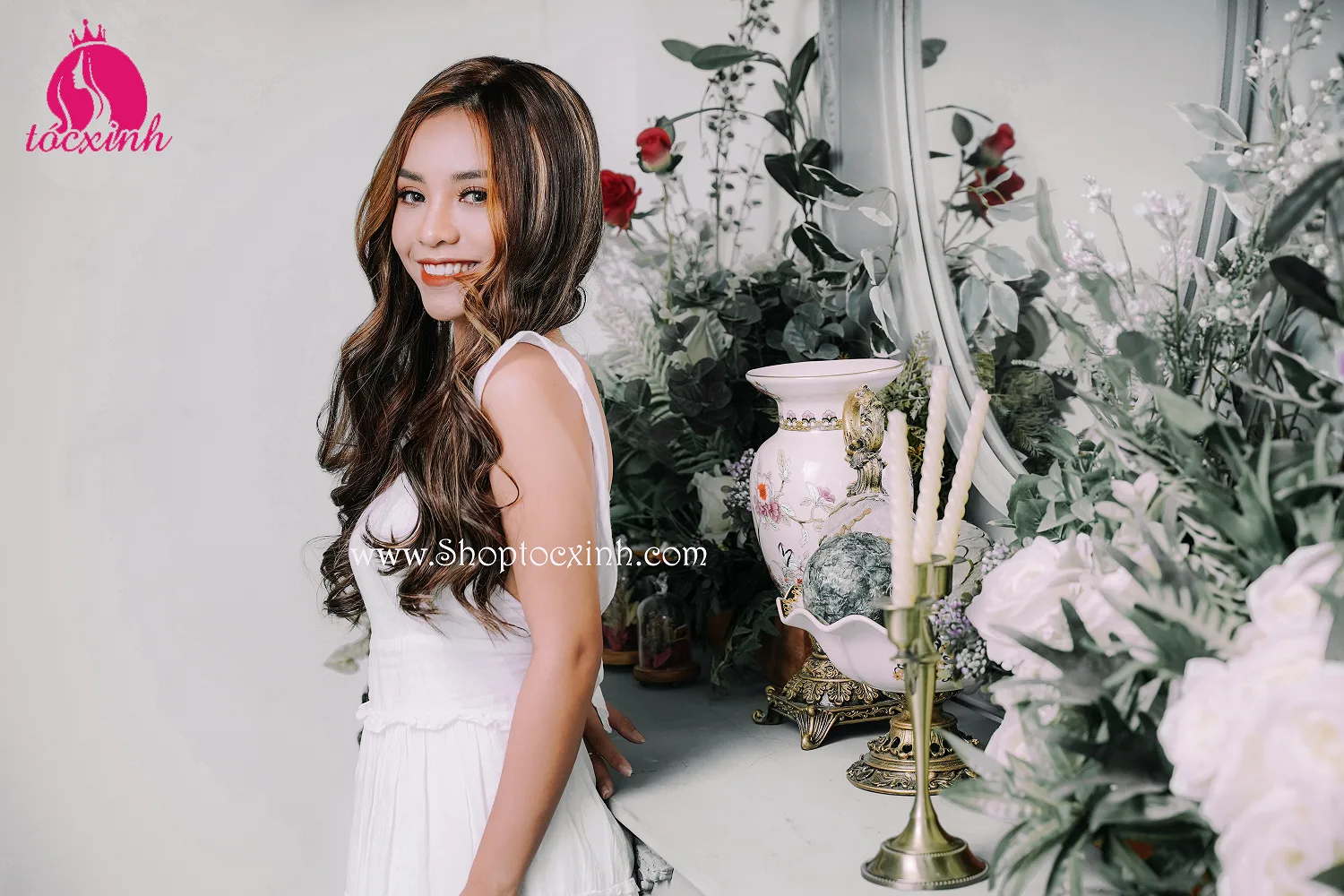 Tóc Giả Nguyên Đầu Móc Line - Tóc Thiết Kế - Ảnh 4