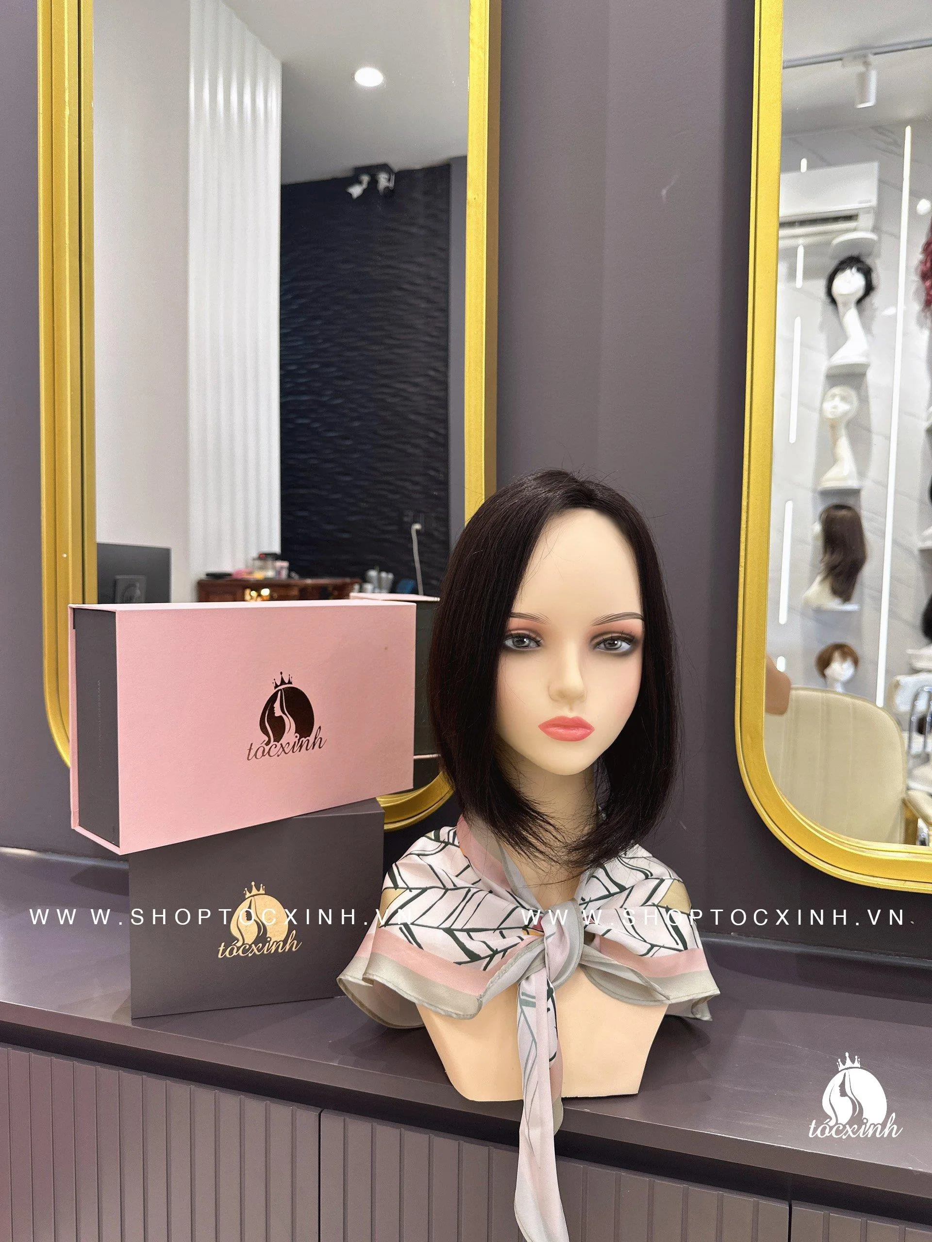 TÓC MÁI CHE BẠC SIÊU DA BOB 4D20CM LÀM BẰNG TÓC THẬT - Ảnh 4