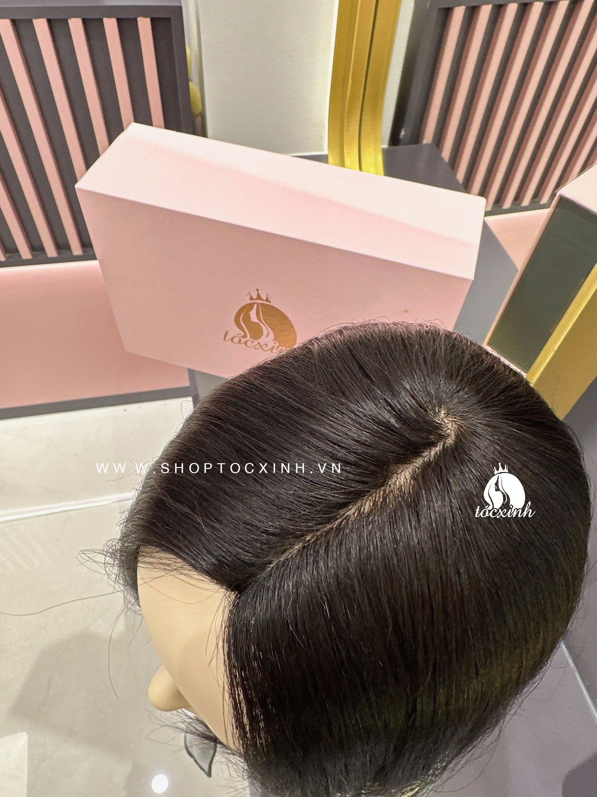 TÓC MÁI CHE BẠC SIÊU DA BOB 4D20CM LÀM BẰNG TÓC THẬT - Ảnh 3