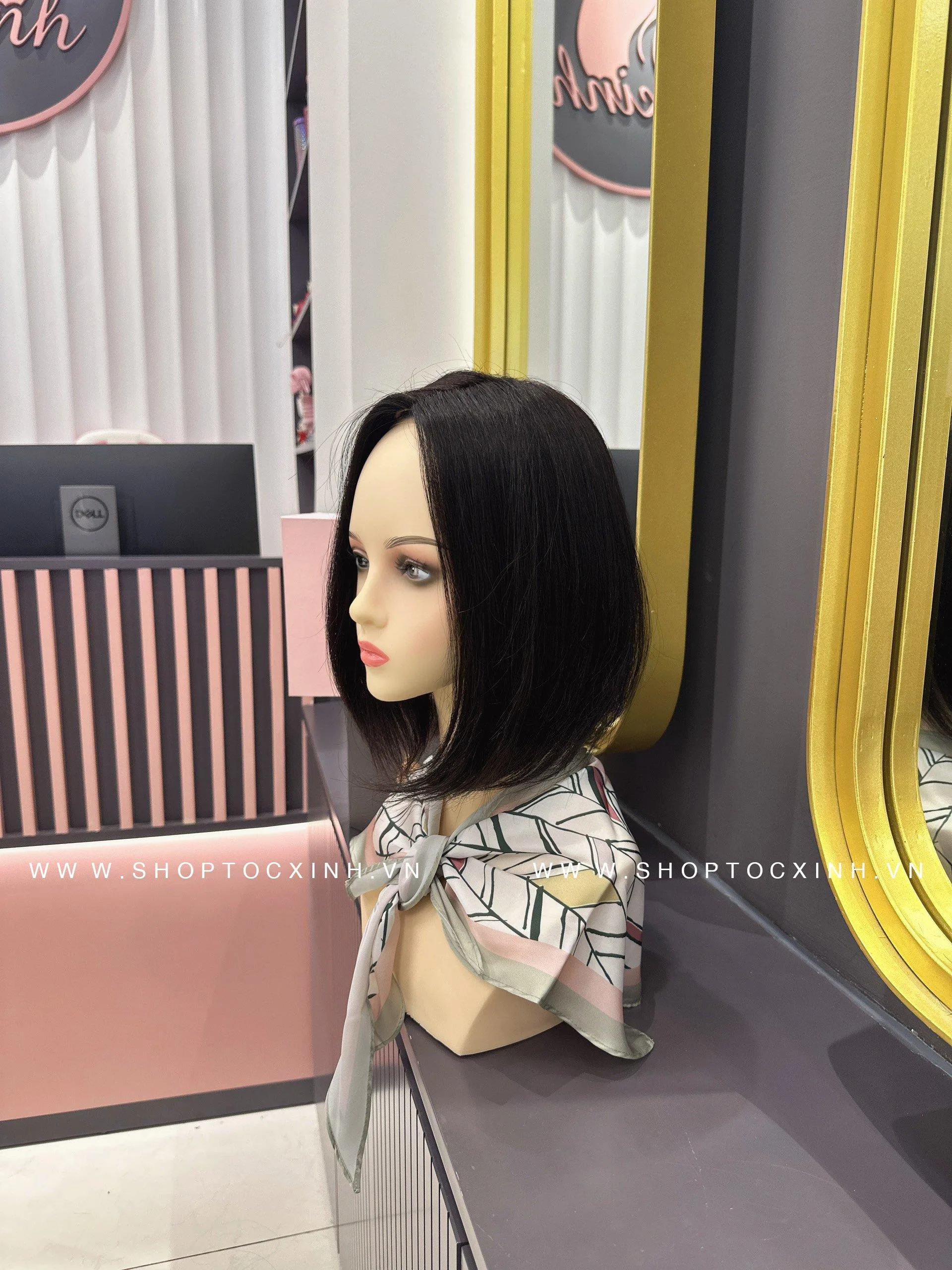 TÓC MÁI CHE BẠC SIÊU DA BOB 4D20CM LÀM BẰNG TÓC THẬT - Ảnh 2