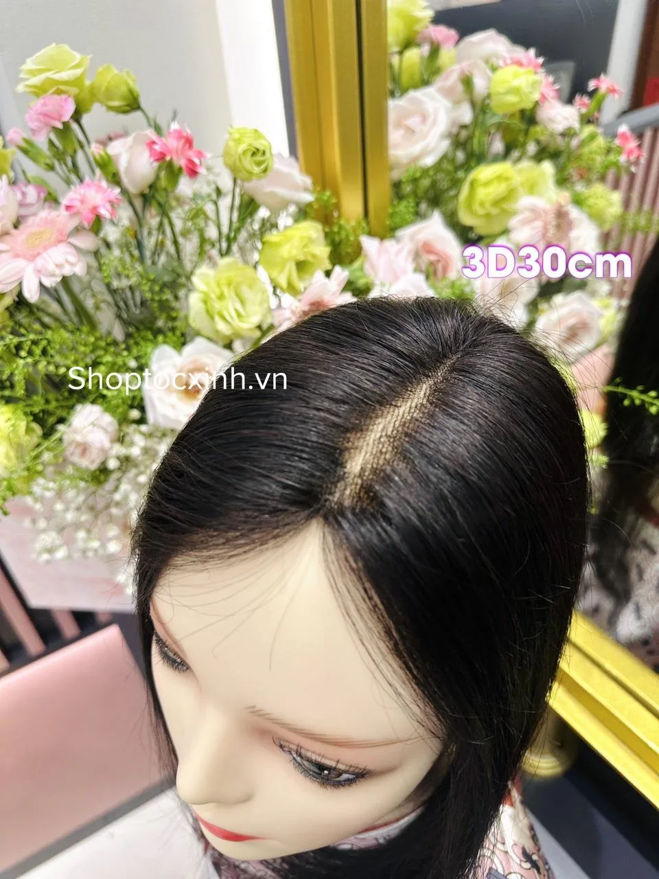 TOC MAI SIEU DA 30CM 3D TOC GIA LAM BANG TOC THAT 3