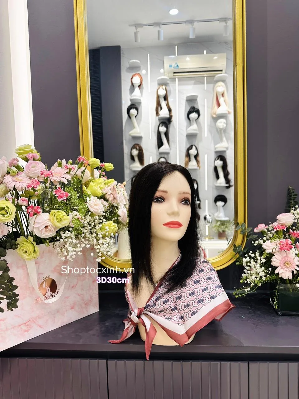 TOC MAI SIEU DA 30CM 3D TOC GIA LAM BANG TOC THAT 4