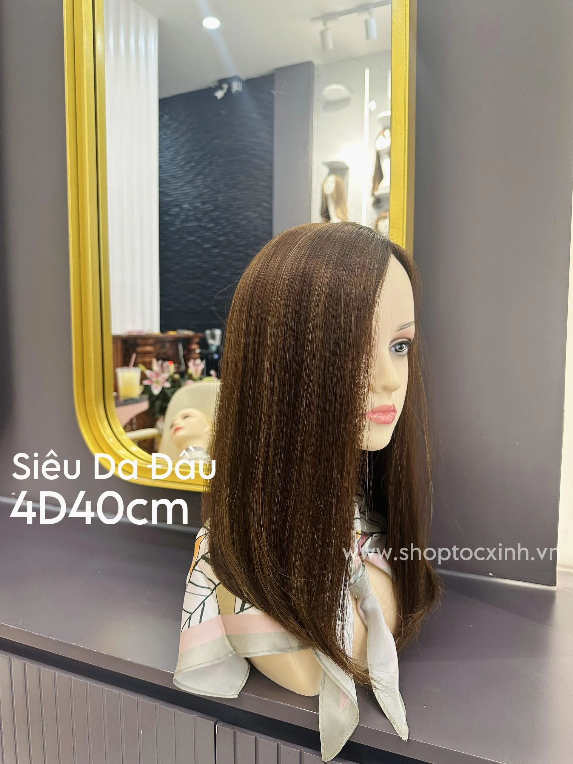 TOC MAI SIEU DA 40CM 4D NHUOM HIGHLIGHT LAM BANG TOC THAT 2