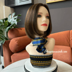 TÓC MÁI SIÊU DA 4D20CM NÂU HẠT DẺ HIGHTLIGHT LÀM BẰNG TÓC THẬT