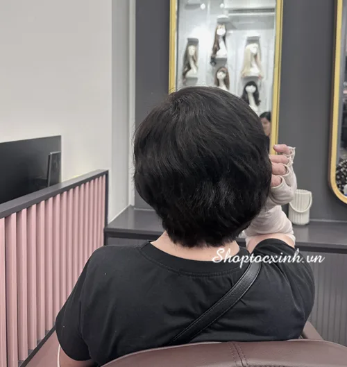 TÓC TÉM NGẮN SIÊU DA LÀM BẰNG TÓC THẬT - Ảnh 2