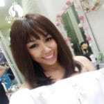 Tóc Thật Siêu Da Đầu Ngang Vai Dài 40cm