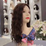 TÓC MÁI CHE ĐỈNH 4D40CM UỐN XOĂN SÓNG  NHUỘM HẠT DẺ TÓC GIẢ LÀM BẰNG TÓC THẬT