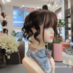 TÓC MÁI CHE ĐỈNH 4D25CM NHUỘM HẠT DẺ UỐN XOĂN ĐUÔI