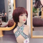 TÓC BỘ SIÊU DA LÀM BẰNG TÓC THẬT NHUỘM ĐỎ TÍM