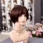 TÓC BỘ NGẮN  NHUỘM NÂU ĐỎ MỘT NGÔI LÀM BẰNG TÓC THẬT