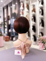 TÓC BỘ NGẮN NHUỘM NÂU ĐỎ MỘT NGÔI LÀM BẰNG TÓC THẬT - Ảnh 3