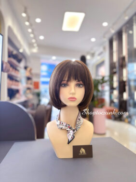 tóc ngắn nữ nguyên đầu làm bằng tóc thật