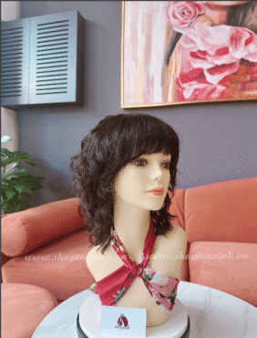 Tóc nguyên đầu xoăn sư tử