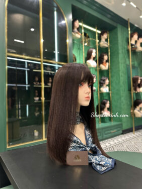 TÓC DÀI NGUYÊN ĐẦU THẲNG TÓC GIẢ LÀM BẰNG TÓC THẬT