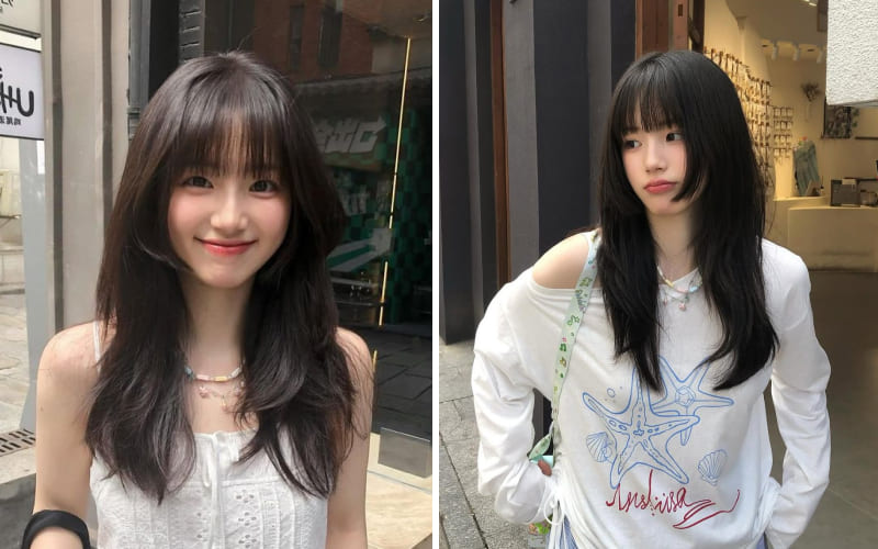 Tóc giả trung niên cho mặt tròn