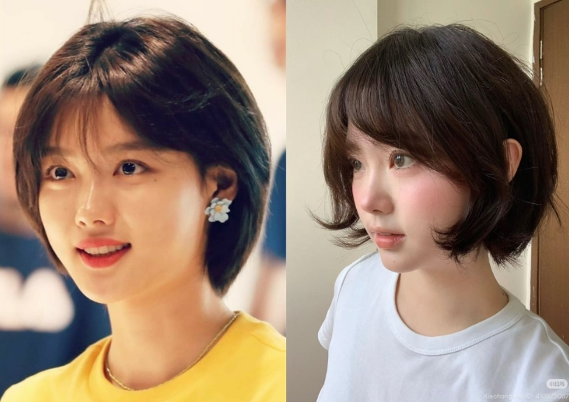 Tóc ngắn uốn cụp