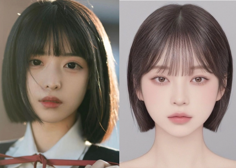 Tóc ngắn mái thưa