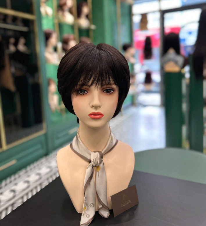 hướng dẫn sử dụng tóc mái giả trung niên